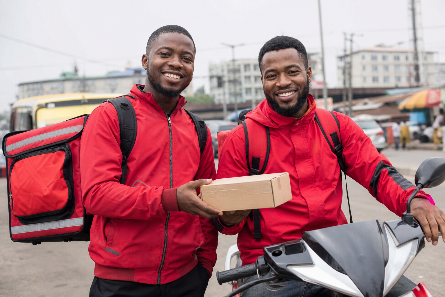 Ataboy riders ready for deliveries in the city
